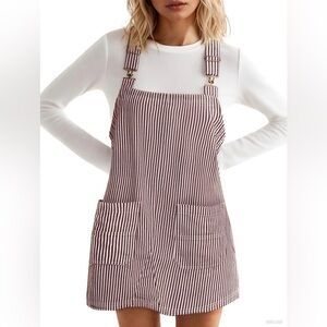 Yousify Women’s Striped Overalls